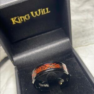 King Will Black and Red Men's Ring